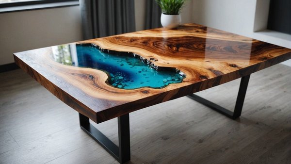 Table résine bois : l'art de la personnalisation élégante